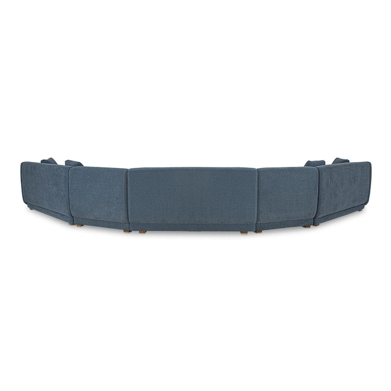5-częściowa modułowa sofa narożna ze skośnymi bokami, 224" szer. x 34" gł. x 31.5" wys., Kanapa do salonu