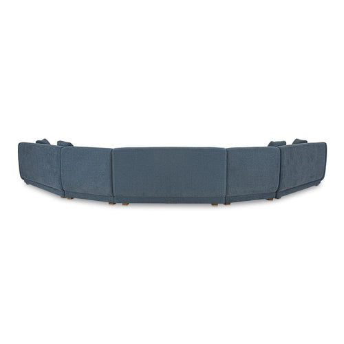 5-częściowa modułowa sofa narożna ze skośnymi bokami, 224" szer. x 34" gł. x 31.5" wys., Kanapa do salonu