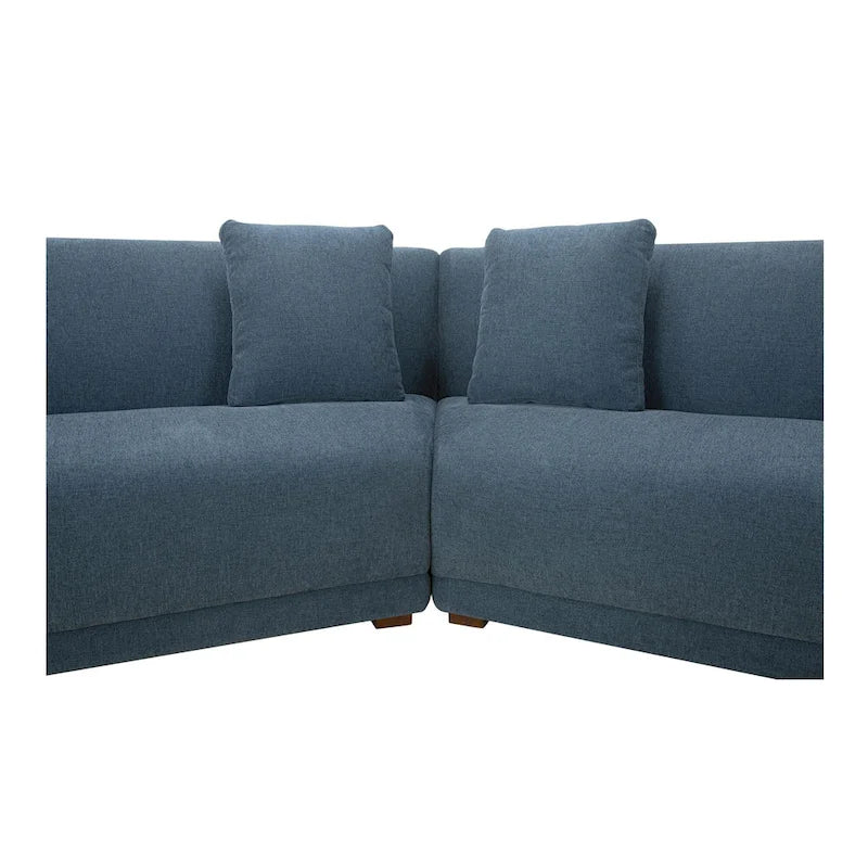 5-częściowa modułowa sofa narożna ze skośnymi bokami, 224" szer. x 34" gł. x 31.5" wys., Kanapa do salonu