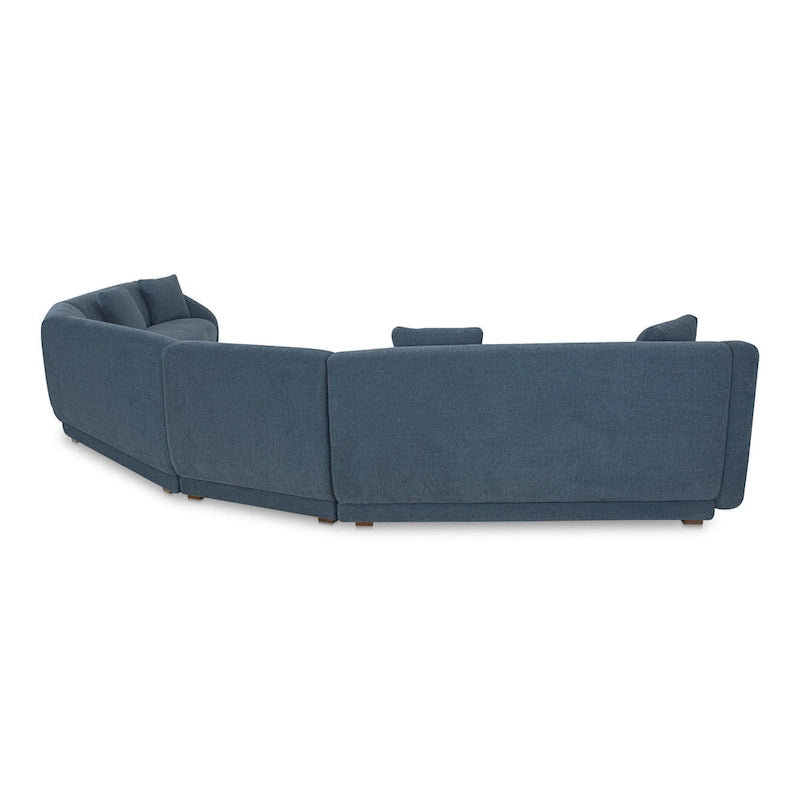 5-częściowa modułowa sofa narożna ze skośnymi bokami, 224" szer. x 34" gł. x 31.5" wys., Kanapa do salonu