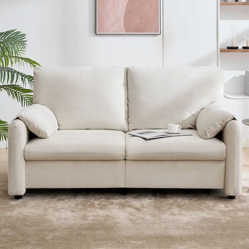 800LBS Sofy z wypełnieniem puchowym, 60-calowa minimalistyczna sofa, w wielu kolorach do salonu i sypialni