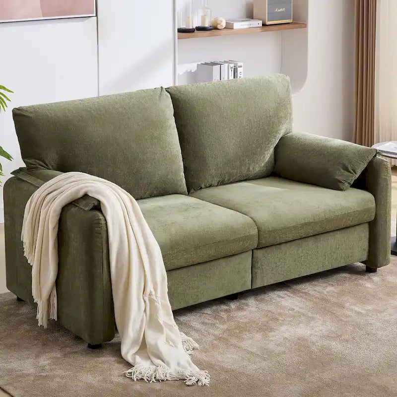 800LBS Sofy z wypełnieniem puchowym, 60-calowa minimalistyczna sofa, w wielu kolorach do salonu i sypialni