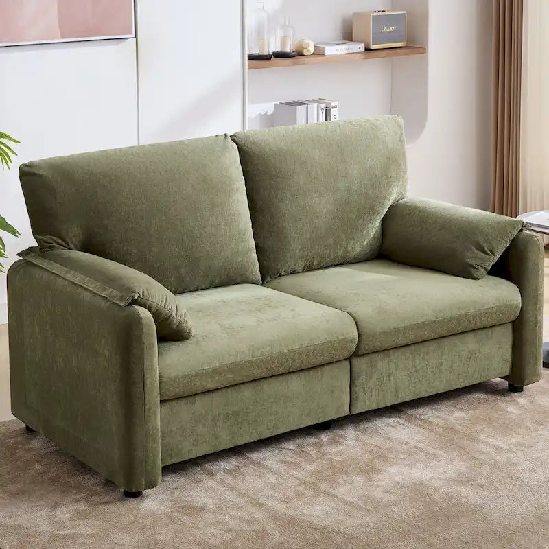 800LBS Sofy z wypełnieniem puchowym, 60-calowa minimalistyczna sofa, w wielu kolorach do salonu i sypialni