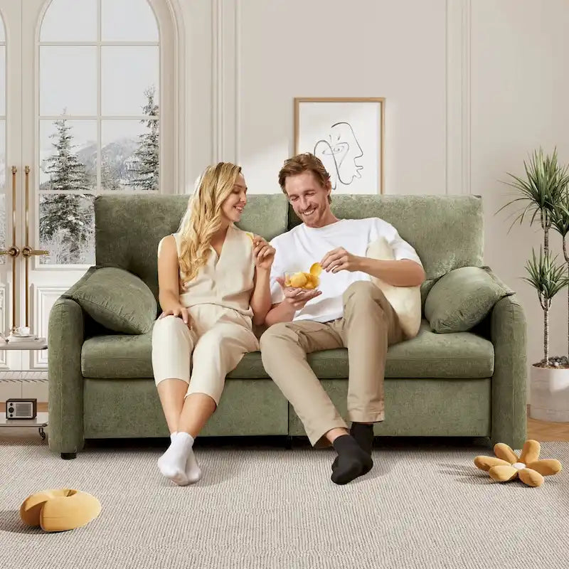 800LBS Sofy z wypełnieniem puchowym, 60-calowa minimalistyczna sofa, w wielu kolorach do salonu i sypialni