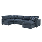 Modułowa sofa chmurowa w kształcie litery U z otomaną, rozkładana sofa z funkcją spania