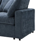 Modułowa sofa chmurowa w kształcie litery U z otomaną, rozkładana sofa z funkcją spania