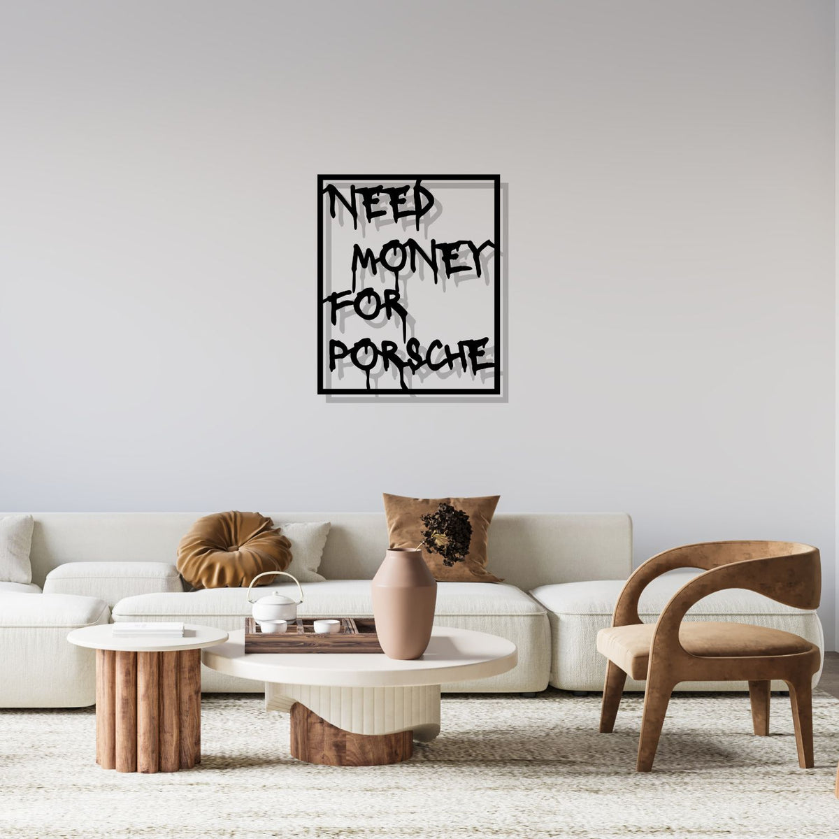 Need Money Metall-Wandkunst 