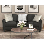 Trzyosobowa sofa z tkaniny lnianej