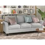 Trzyosobowa sofa z tkaniny lnianej