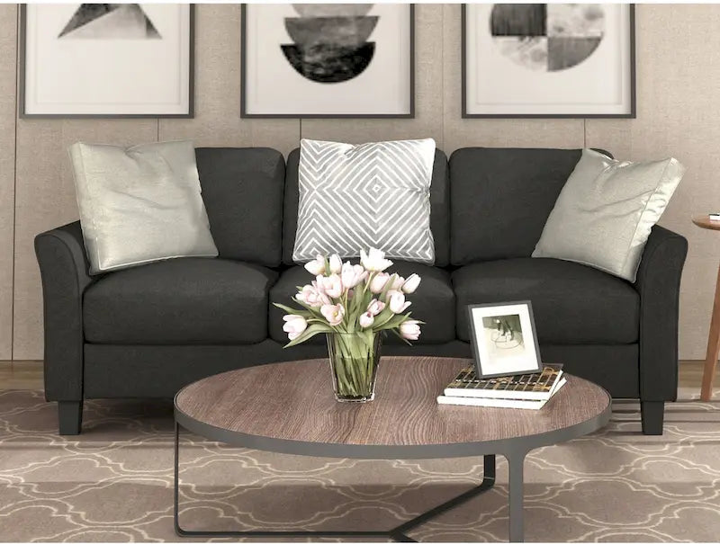 Linen Fabric 3-Seater Sofa
