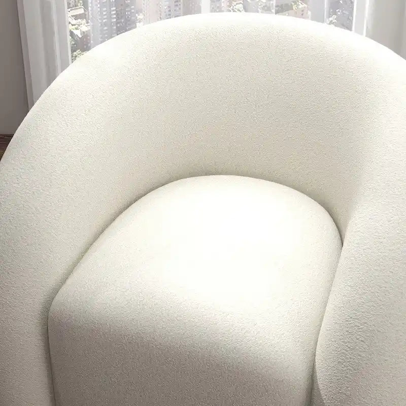 Obrotowy fotel akcentujący 360 stopni, tapicerowany aksamitem "Teddy" z eleganckim pikowanym oparciem, nowoczesny fotel do salonu
