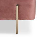 Ławka do przechowywania Rockwell Contemporary Glam&Luxe z aksamitną tapicerką i metalową podstawą