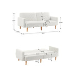 Nowoczesna rozkładana sofa, składany tapczan, oszczędzający miejsce futon do salonu lub pokoju gościnnego