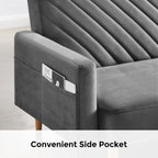 Nowoczesna rozkładana sofa, składany tapczan, oszczędzający miejsce futon do salonu lub pokoju gościnnego