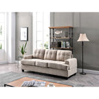 Sofa Sandridge z mikrofibry, prosta z rozszerzanymi podłokietnikami, 199 cm szerokości - 86 cm dł. x 199 cm szer. x 91 cm wys.