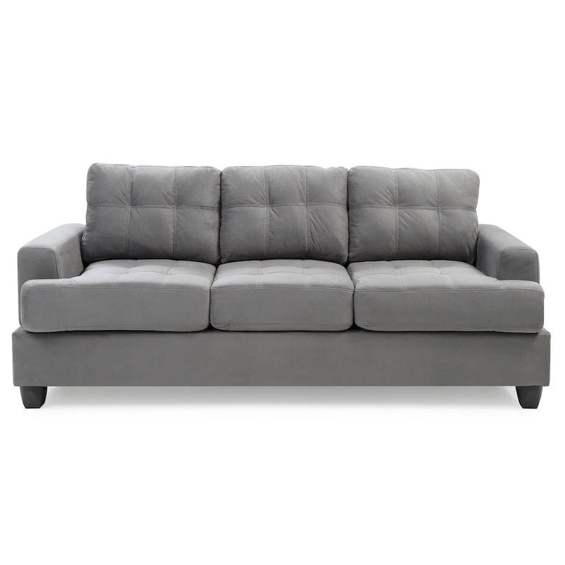 Sofa Sandridge z mikrofibry, prosta z rozszerzanymi podłokietnikami, 199 cm szerokości - 86 cm dł. x 199 cm szer. x 91 cm wys.