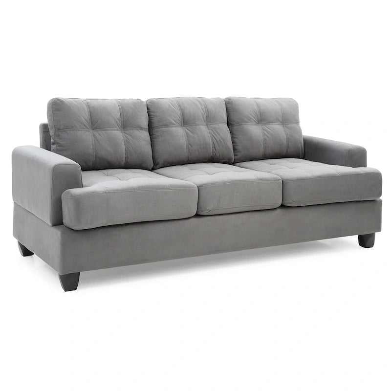 Sofa Sandridge z mikrofibry, prosta z rozszerzanymi podłokietnikami, 199 cm szerokości - 86 cm dł. x 199 cm szer. x 91 cm wys.