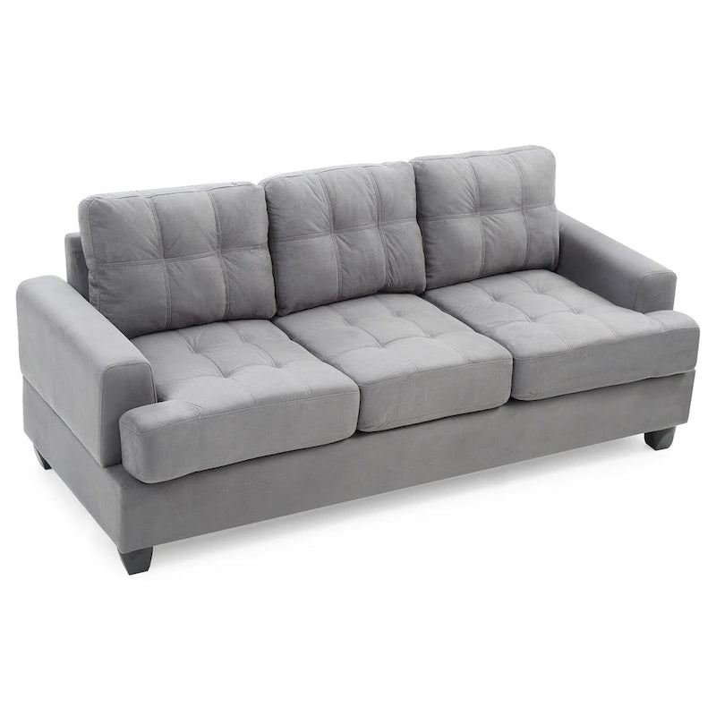 Sofa Sandridge z mikrofibry, prosta z rozszerzanymi podłokietnikami, 199 cm szerokości - 86 cm dł. x 199 cm szer. x 91 cm wys.