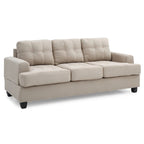 Sofa Sandridge z mikrofibry, prosta z rozszerzanymi podłokietnikami, 199 cm szerokości - 86 cm dł. x 199 cm szer. x 91 cm wys.