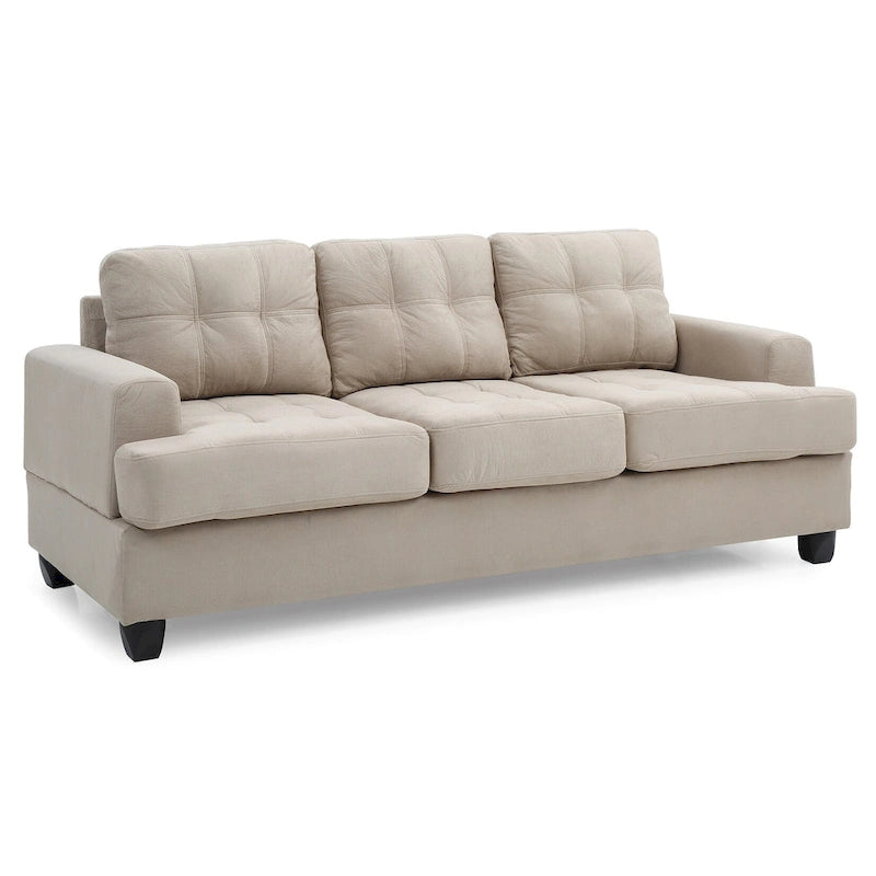 Sofa Sandridge z mikrofibry, prosta z rozszerzanymi podłokietnikami, 199 cm szerokości - 86 cm dł. x 199 cm szer. x 91 cm wys.