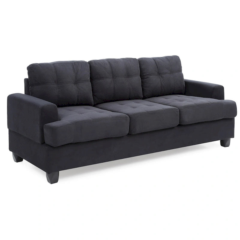 Sofa Sandridge z mikrofibry, prosta z rozszerzanymi podłokietnikami, 199 cm szerokości - 86 cm dł. x 199 cm szer. x 91 cm wys.