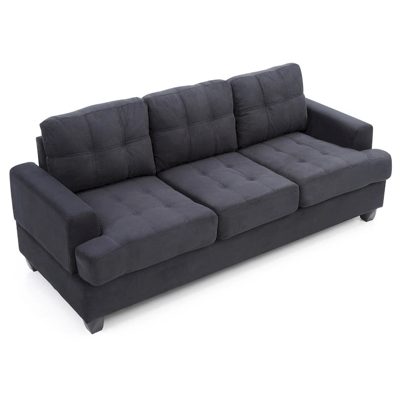 Sofa Sandridge z mikrofibry, prosta z rozszerzanymi podłokietnikami, 199 cm szerokości - 86 cm dł. x 199 cm szer. x 91 cm wys.