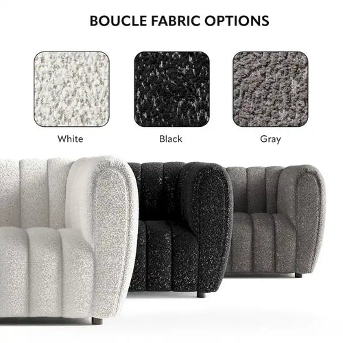 Obrotowy fotel akcentujący 360°, tapicerowany materiałem Teddy, elegancki, pikowany fotel do salonu