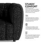 Obrotowy fotel akcentujący 360°, tapicerowany materiałem Teddy, elegancki, pikowany fotel do salonu