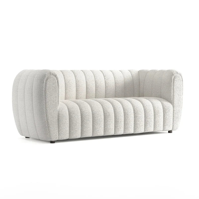Obrotowy fotel akcentujący 360°, tapicerowany materiałem Teddy, elegancki, pikowany fotel do salonu