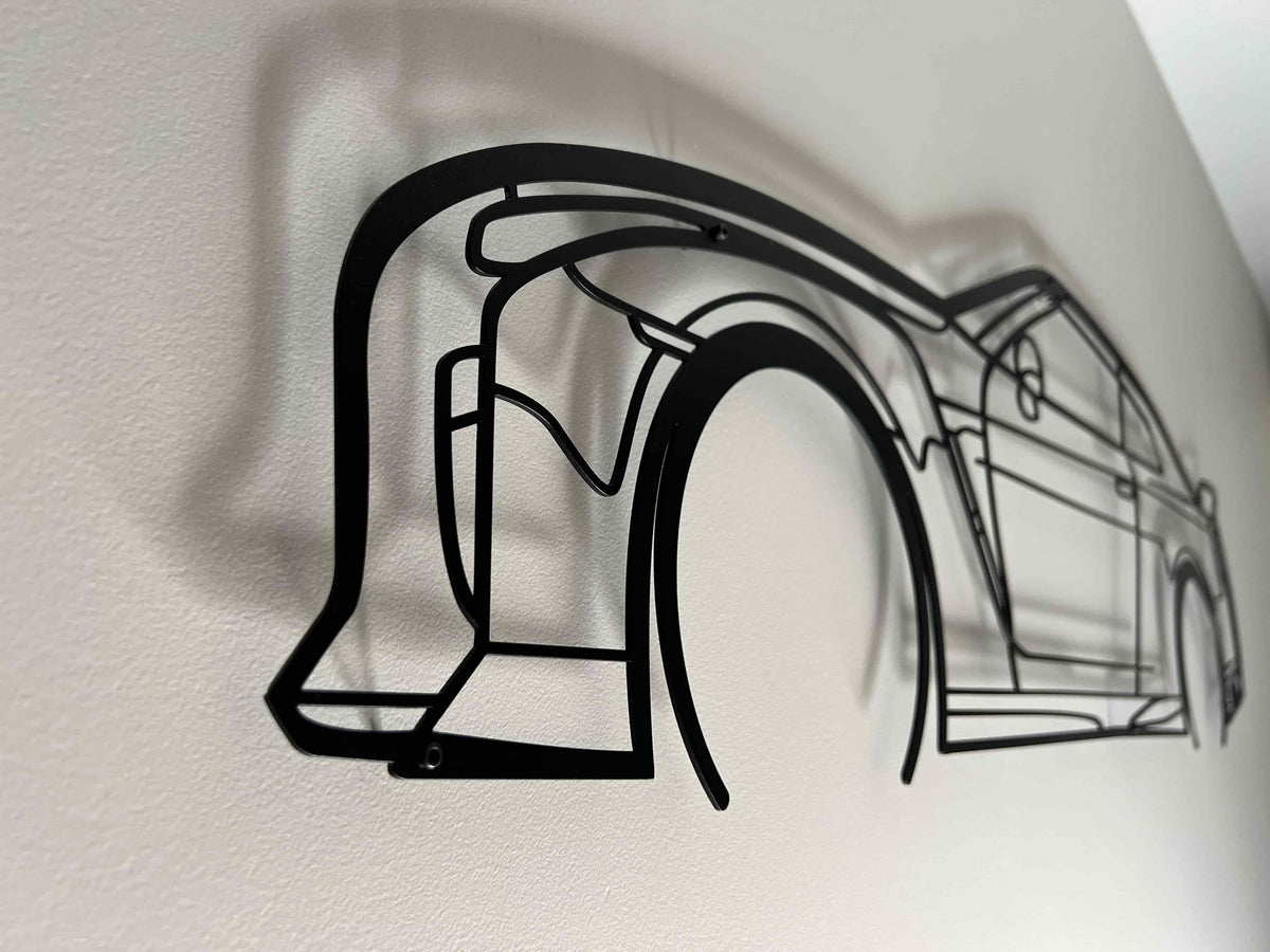 Nissan GTR R35 Car Silhouette Metal Wall Art