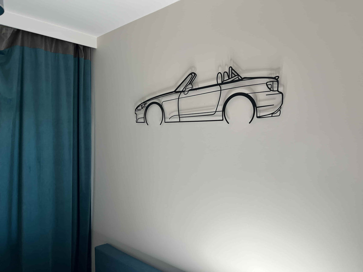 S2000 Honda Car Silhouette Metal Wall Art