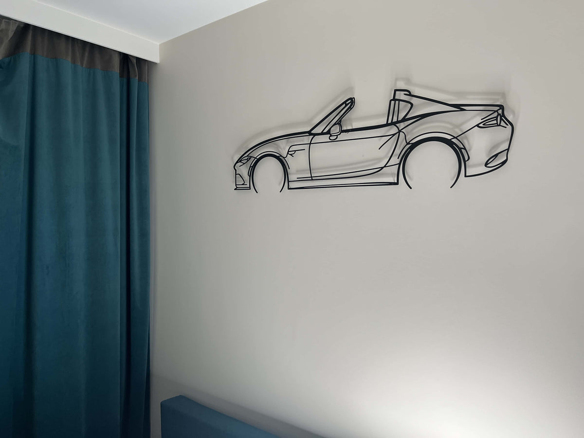 Mazda MX-5 RF Car Silhouette Metal Wall Art